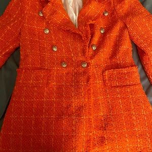 Orange long blazer